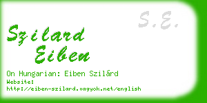 szilard eiben business card
