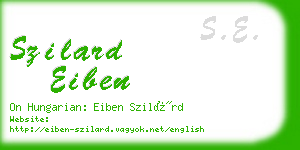 szilard eiben business card